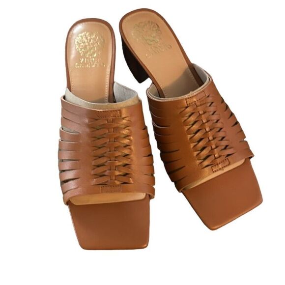 Vince Camuto Sawenna Block Heel Sandal in Warm Caramel Women's Size 10M - Picture 3 of 6